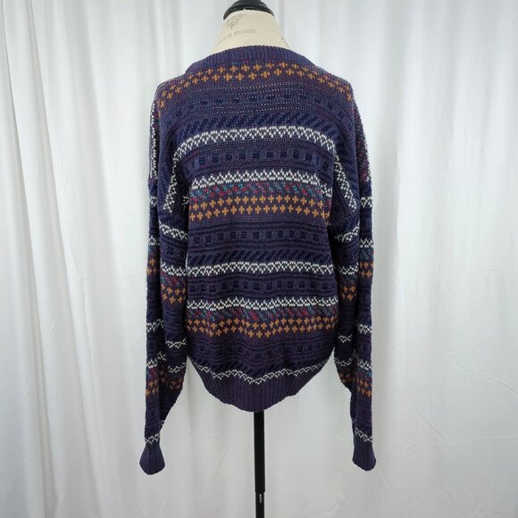Vintage Scandia Nordic Knit Sweater Medium Purple - Picture 6 of 9